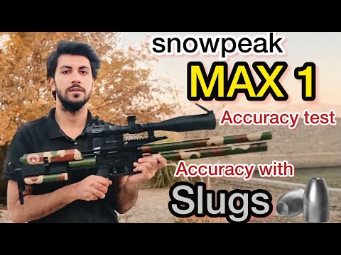Snowpeak Max 1 accuracy test with slugs / best accuracy with pallets and slugs  