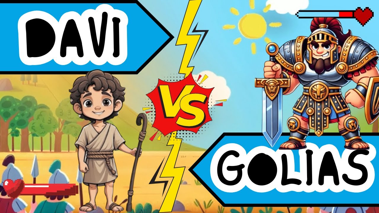 Davi e Golias - História Bíblica Animada para Crianças | Ensine Valores e Diversão | A Ovelha LILI
