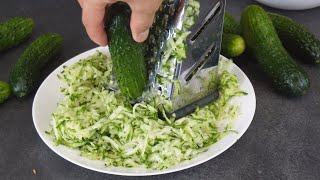 НИКОГДА не натирала огурцы на терке. Пока не попробовала этот рецепт! Теперь не могу остановиться