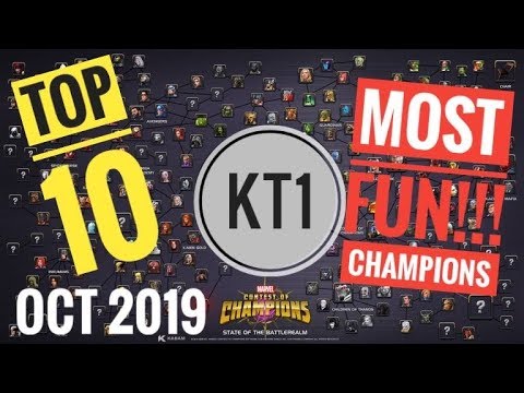 Top 10 Most Fun Champions In MCOC! - OCT 2019!