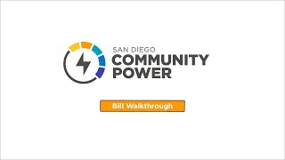 SDCP Electric Utility Bill Walkthrough