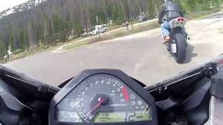 preview picture of video 'Upper Poudre Canyon, CO - CBR1000RR and GSXR750R'