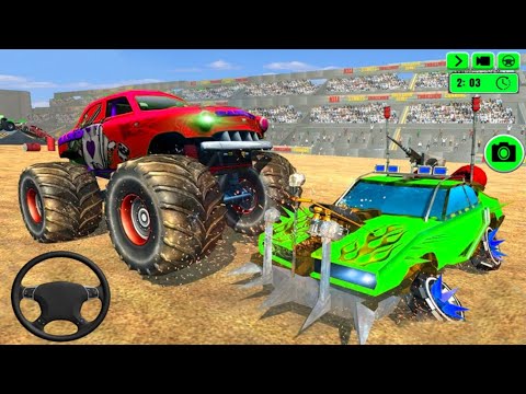 US Army Monster Truck Derby Crash Demolition Stunt Simulator - Android IOS Gameplay.