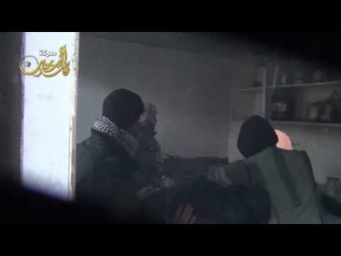 استهداف لواء المقداد بن عمرو بقذائف الآر بي جي والرشاشات الثقيلة مواقع قوات النظام في مدينة داريا في ريف دمشق ضمن معركة "وبشر الصابرين"