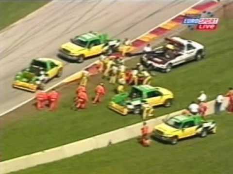 2001 CART Memo Gidley hits the bridge at Road America