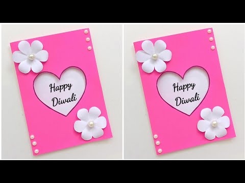 Easy And Beautiful Diwali Card Making / how to make diwali card / diwali greeting card / diwali card