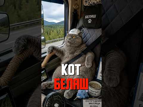 ДЕРЖИТСЯ за ручку на грунтовке и смотрит видео в ПРОБКАХ 😳🐱🚛