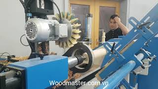 Máy tiện gỗ chà nhám cnc ( tự động nạp phôi )