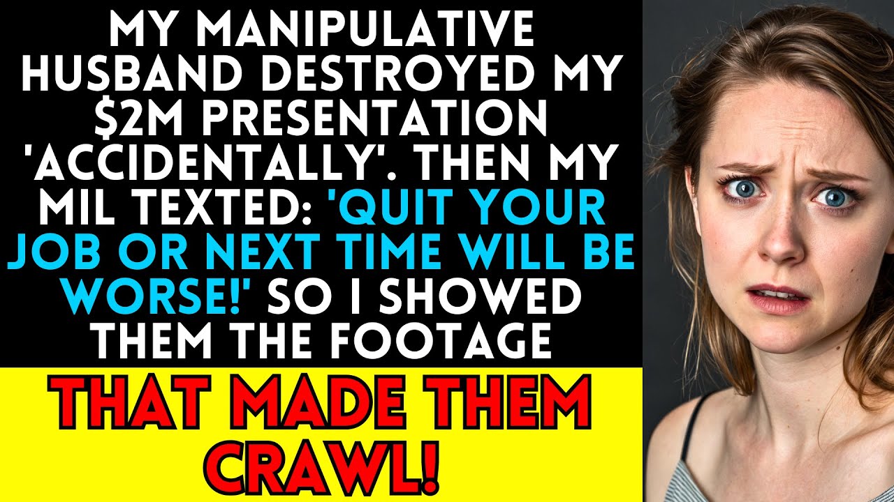 My Husband Destroyed My Presentation. My MIL: 'Quit Your Job or Next Time Will Be Worse!'