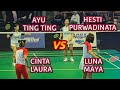 AYU TING TING HESTI PURWADINATA Vs LUNA MAYA CINTA LAURA Sportstive Badminton GOR Soemantri