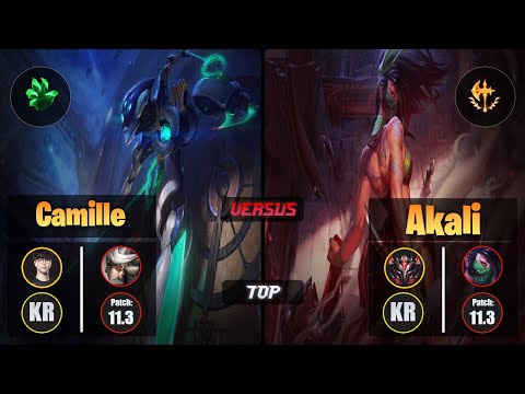 Roach CAMILLE (Top) [Grasp of the Undying] VS AKALI - Grandmaster KR Patch 11.3