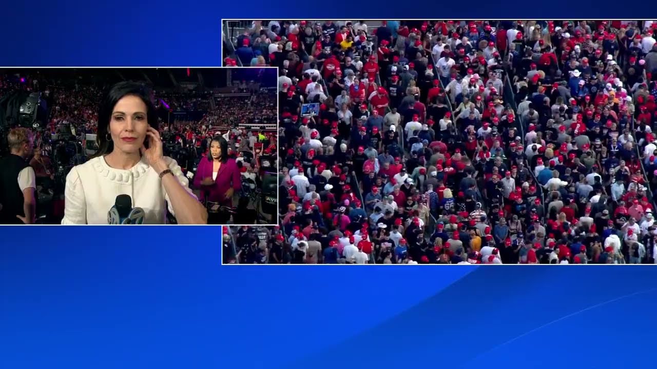 Thousands line up to get into Trump rally on Long Island