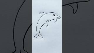 How to Draw a Dolphin Step by Step for Kids | Easy and Simple Dolphin Drawing for Kids | #shorts