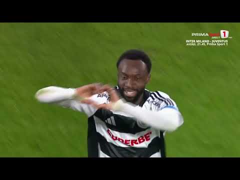 GOOOL! U Cluj - Csikszereda 2-0. Ciucanii se bat singuri! Șutul lui Drammeh, deviat decisiv