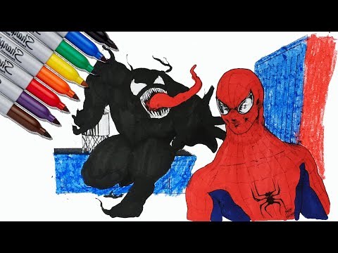 SPIDER-MAN Vs VENOM Coloring Pages | SAILANY Coloring Kids | Andrea Schmidt