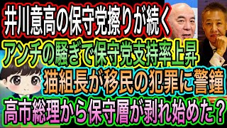 【日本保守党】アンチのお陰で支持率上昇／猫組長が移民の犯罪に警鐘／井川意高の保守党擦りが続く／高市総理から保守層が剥れだした？