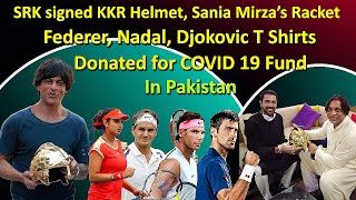 KKR Helmet, Tennis Stars Racket n Shirts For Covid19 Charity