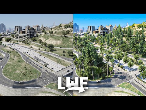 GTA 5: Vanilla vs Lively World Expansion - Side by Side Comparison [4K]