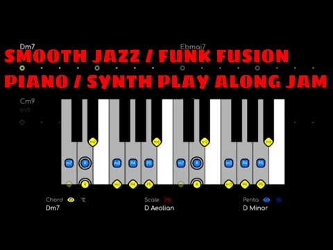 Smooth Jazz Funk Fusion Jam | Piano / Synth Play Along Backing Track in D Minor #alphajams