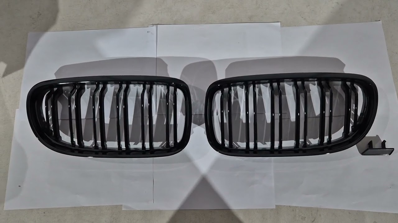 BMW 3 серія E90/E91 2005-2011 рр. Ніздрі M-Look (для E-90/91, 2008-2011, чорний глянець) Video 1