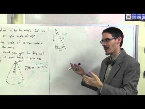 Trigonometry example problem 2/3 - simple 3D