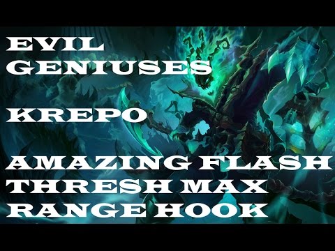 EG Krepo Amazing Thresh Flash max range hook - EG vs CRS - NA LCS Summer Split 2014