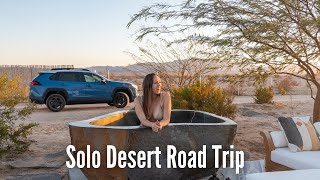SOLO ROAD TRIPPING in the California Desert - Joshua Tree, Painted Canyon, Anza Borrego with Toyota