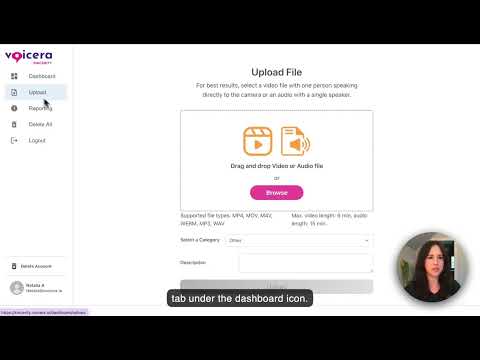 Tutorial Voicera Sincerity™ AI – How to Upload files to Dashboard for Analysis.