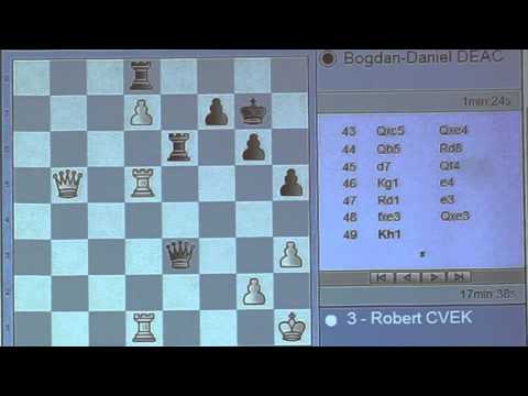 A 7.3. GM Robert  CVEK   -  IM Bogdan-Daniel DEAC  ½ - ½
