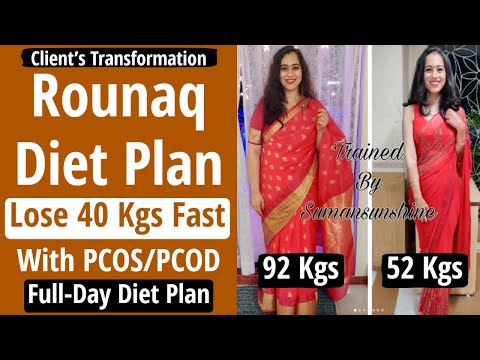 Diet Plan To Lose Weight Fast 40 Kgs With PCOS/PCOD | Full Day Diet Plan For Weight Loss| Fat to Fab Video