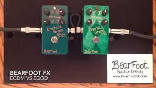 Bearfoot fx Emerald Green Distorion Machine vs Emerald Green Overdrive
