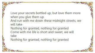 Brendan James - Nothing For Granted Lyrics