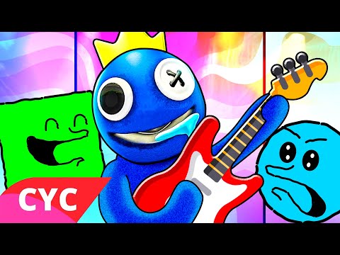 LA CANCIÓN DE RAINBOW FRIENDS 🎵🌈 | Cuadradito y Circulito #roblox #shorts #cancion