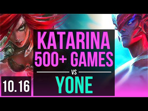 KATARINA vs YONE (MID) | Rank 13 Katarina, 500+ games | EUW Master | v10.16