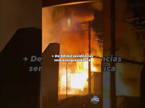 INCÊNDIO EM SUBESTAÇÃO EM SÃO BENTO DO SUL DEIXA MILHARES DE RESIDÊNCIAS SEM ENERGIA