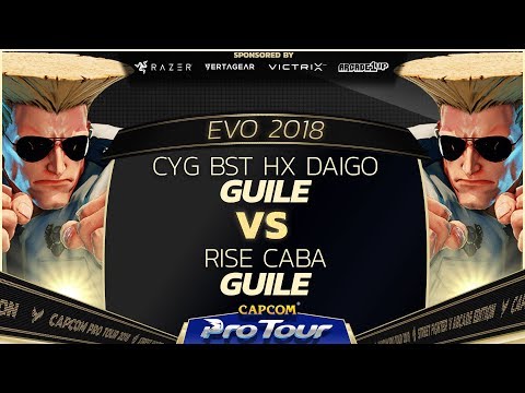 CYG BST HX Daigo The Beast (Guile) vs RISE Caba (Guile) - EVO 2018 - Semi Finals - SFV - CPT 2018