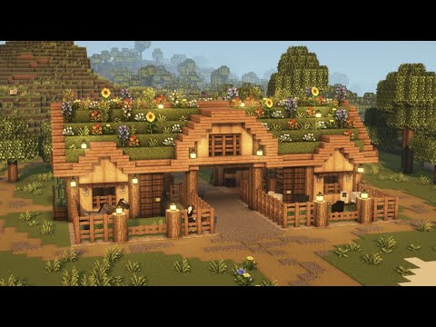 Insane Croissant Cat Barn Build in Minecraft!