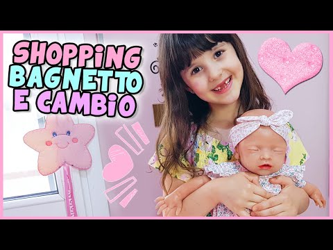 Shopping, bagnetto e cambio per la reborn in silicone!
