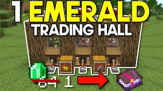 Easiest Villager Trading Hall Minecraft Bedrock 1.20