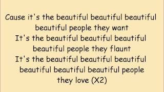 CHRISTINA AGUILERA-﻿ BEAUTIFUL PEOPLE LYRICS ON SCREEN!!