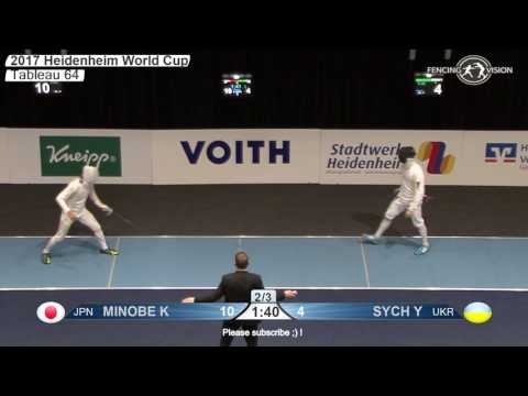 FE M E Individual Heidenheim GER Worldcup 2017 T64 24 blue SYCH UKR vs MINOBE JPN