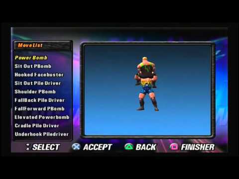 Legends  of Wrestling (PS2) moves