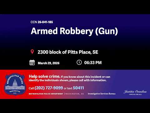Robbery in Historic Anacostia, Washington, DC