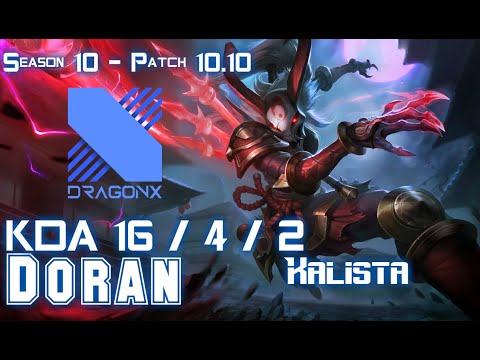DRX Doran KALISTA vs ORNN Top - Patch 10.10 KR Ranked