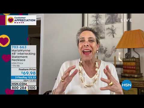 MarlaWynne 48"  Interlocking Statement Necklace