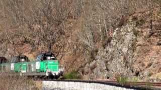 preview picture of video 'Le train des Eaux du Mont Dore détourné par Ussel'