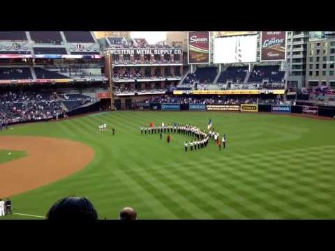 American national anthem @ Padres v Dodgers 2013