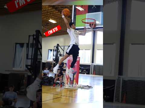 5’8 filipino almost gets head to rim👀 #basketball #dunk #vertical #jump #crazy #viral #filipino
