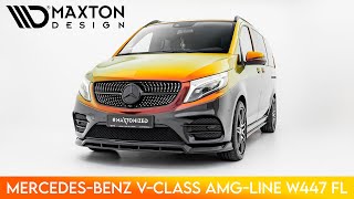 Maxton Design Spoiler Cap – zadní střešní spoiler Mercedes-Benz V-Class AMG-Line W447 Facelift 2016–2024 lesklá černá