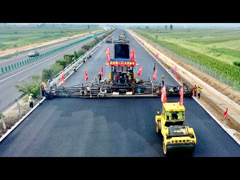 Roller & Paver Asphalt Paving In One Day